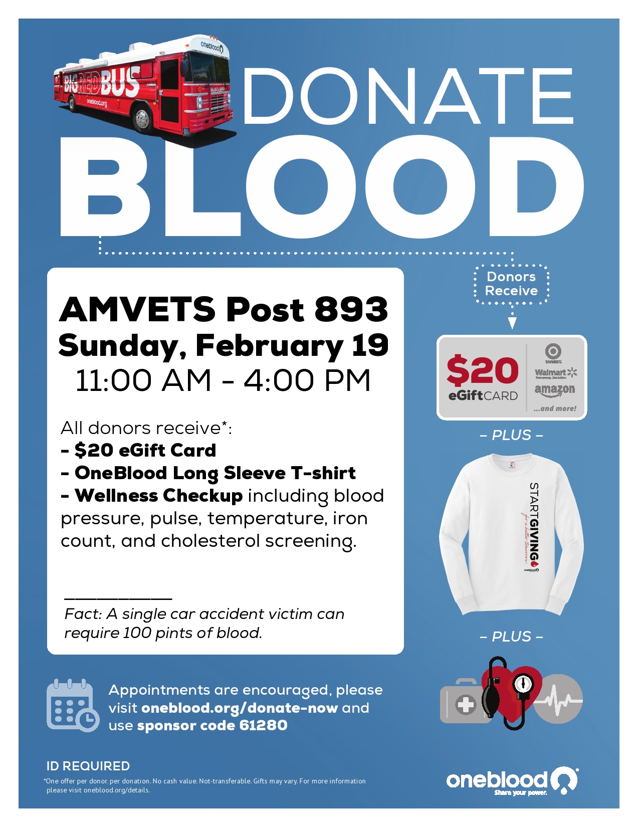 AMVETS POST 893 BLOOD DRIVE ALL ARE AMVETS Post 893